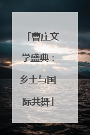 曹庄文学盛典：乡土与国际共舞