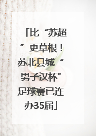 比“苏超”更草根！苏北县城“男子汉杯”足球赛已连办35届