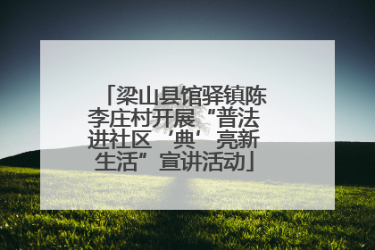 梁山县馆驿镇陈李庄村开展“普法进社区‘典’亮新生活”宣讲活动