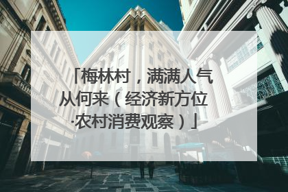梅林村，满满人气从何来（经济新方位·农村消费观察）