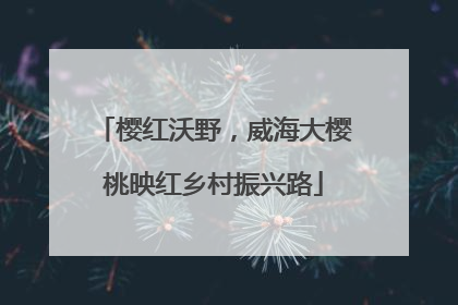 樱红沃野，威海大樱桃映红乡村振兴路