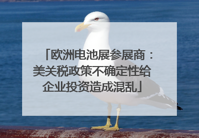 欧洲电池展参展商：美关税政策不确定性给企业投资造成混乱