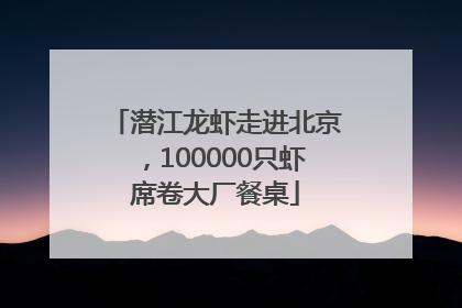 潜江龙虾走进北京，100000只虾席卷大厂餐桌