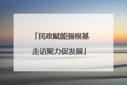 民政赋能强根基 走访聚力促发展