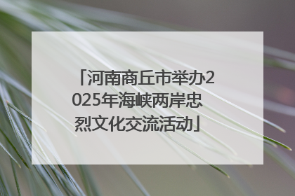 河南商丘市举办2025年海峡两岸忠烈文化交流活动