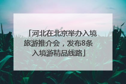 河北在北京举办入境旅游推介会，发布8条入境游精品线路