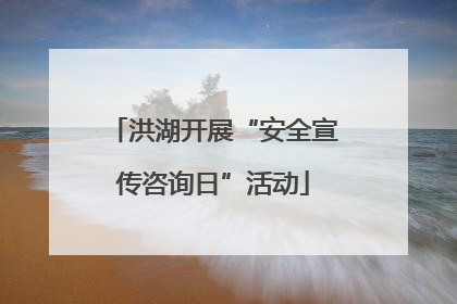 洪湖开展“安全宣传咨询日”活动