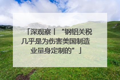深观察丨“钢铝关税几乎是为伤害美国制造业量身定制的”