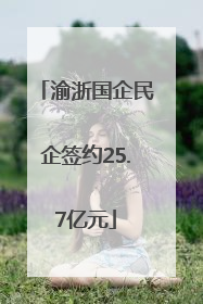 渝浙国企民企签约25.7亿元