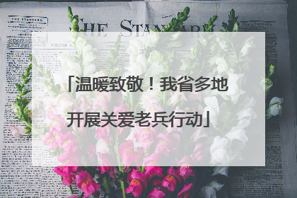 温暖致敬！我省多地开展关爱老兵行动