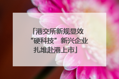 港交所新规显效 “硬科技”新兴企业扎堆赴港上市