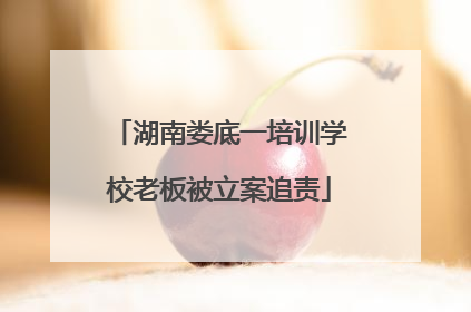 湖南娄底一培训学校老板被立案追责