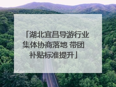 湖北宜昌导游行业集体协商落地 带团补贴标准提升