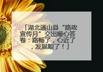 湖北通山县“路政宣传月”交出暖心答卷：路畅了，心近了，发展顺了！