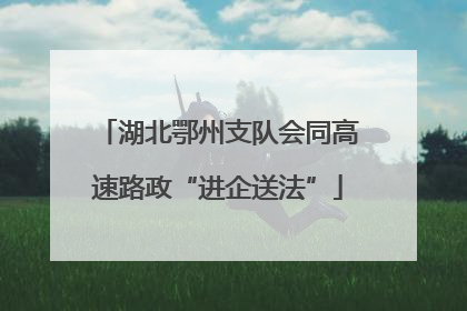 湖北鄂州支队会同高速路政“进企送法”