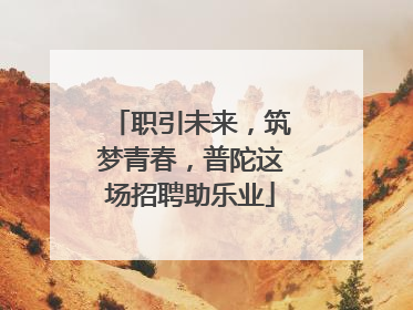 职引未来，筑梦青春，普陀这场招聘助乐业