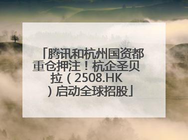 腾讯和杭州国资都重仓押注！杭企圣贝拉（2508.HK）启动全球招股
