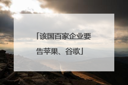 该国百家企业要告苹果、谷歌