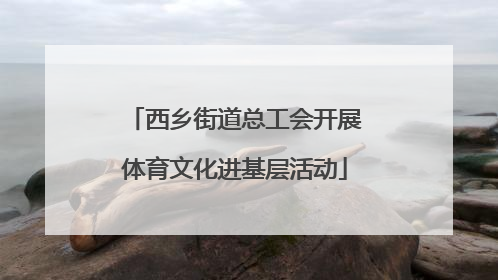 西乡街道总工会开展体育文化进基层活动