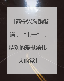 西宁兴海路街道：“七一”，特别的爱献给伟大的党