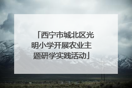 西宁市城北区光明小学开展农业主题研学实践活动