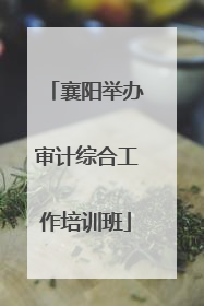 襄阳举办审计综合工作培训班
