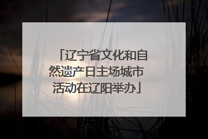辽宁省文化和自然遗产日主场城市活动在辽阳举办