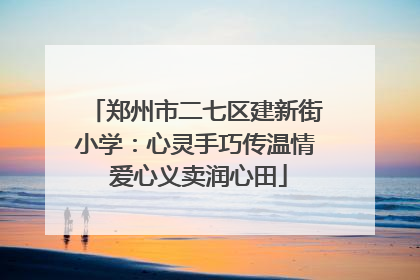 郑州市二七区建新街小学：心灵手巧传温情 爱心义卖润心田