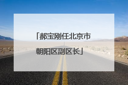 郝宝刚任北京市朝阳区副区长