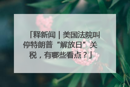 释新闻｜美国法院叫停特朗普“解放日”关税，有哪些看点？