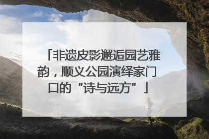 非遗皮影邂逅园艺雅韵，顺义公园演绎家门口的“诗与远方”