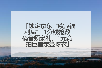 锁定京东“欧冠福利局” 1分钱抢数码音频豪礼、1元竞拍巨星亲签球衣