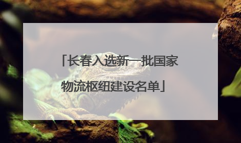 长春入选新一批国家物流枢纽建设名单