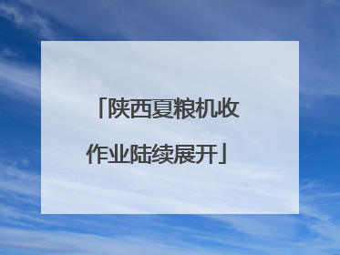陕西夏粮机收作业陆续展开