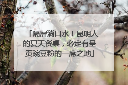隔屏淌口水！昆明人的夏天餐桌，必定有呈贡豌豆粉的一席之地