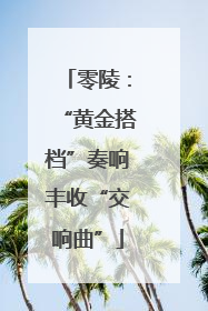 零陵：“黄金搭档”奏响丰收“交响曲”