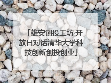 雄安创投工坊·开放日对话清华大学科技创新创投创业