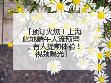 预订火爆！上海此地端午人流预警，有人提前体验！视频曝光
