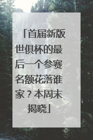 首届新版世俱杯的最后一个参赛名额花落谁家？本周末揭晓