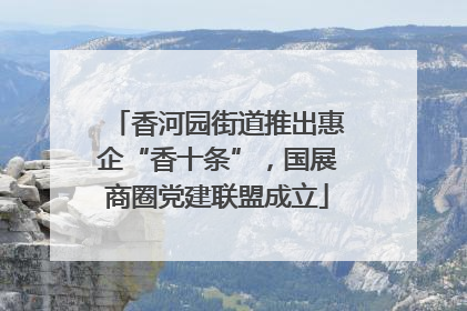 香河园街道推出惠企“香十条”，国展商圈党建联盟成立