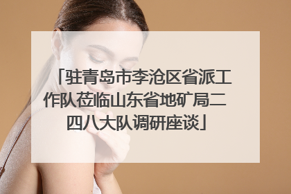 驻青岛市李沧区省派工作队莅临山东省地矿局二四八大队调研座谈