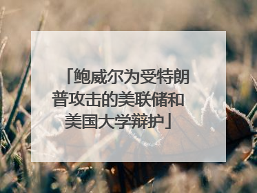 鲍威尔为受特朗普攻击的美联储和美国大学辩护
