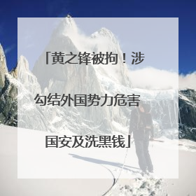 黄之锋被拘！涉勾结外国势力危害国安及洗黑钱