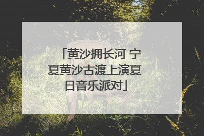 黄沙拥长河 宁夏黄沙古渡上演夏日音乐派对