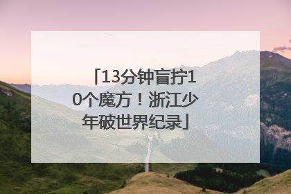 13分钟盲拧10个魔方！浙江少年破世界纪录