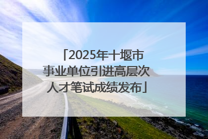 2025年十堰市事业单位引进高层次人才笔试成绩发布