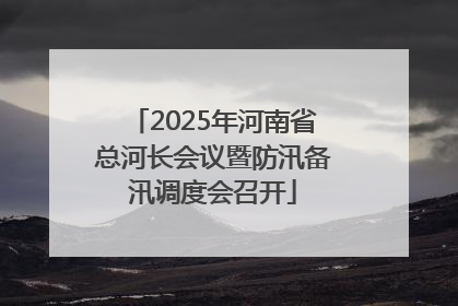 2025年河南省总河长会议暨防汛备汛调度会召开