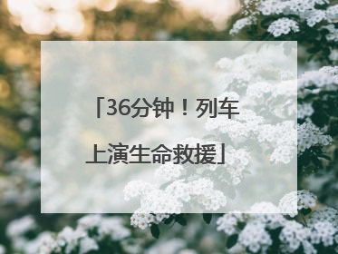 36分钟！列车上演生命救援