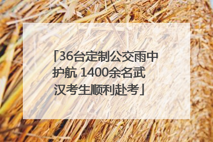 36台定制公交雨中护航 1400余名武汉考生顺利赴考