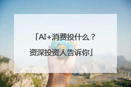 AI+消费投什么？资深投资人告诉你